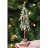 Glittered Pinecone Tree Green or White