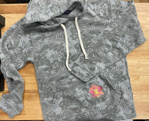 Grey Aloha Hibiscus Hoodie