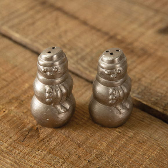 Polished Snowmen Salt & Pepper Shakers