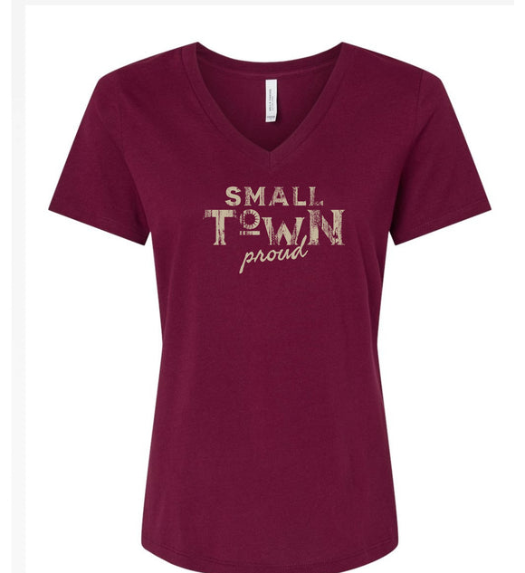 Small Town Proud Women’s V-Neck