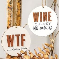 Wine Turkey Family Ornaments