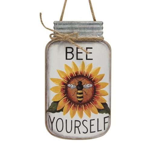 Bee Yourself Mason Jar Sign