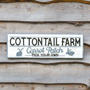 Cottontail Farm Wood Wall Sign