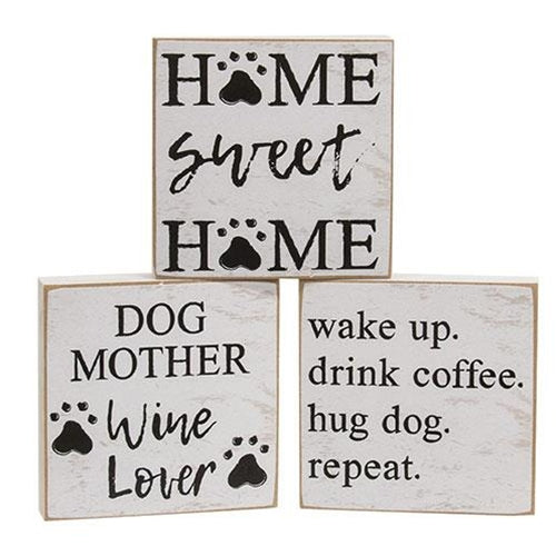 Dog Mother Square Block sign