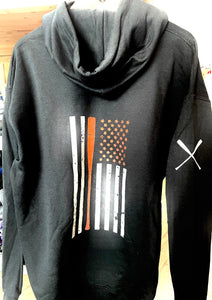 American Legion Baseball Flag Hoodie Unisex Sm-3XL