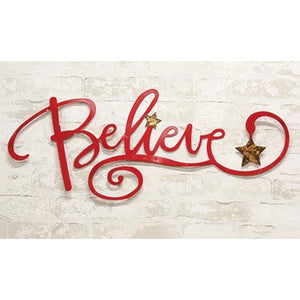 Believe Wall Sign 29"