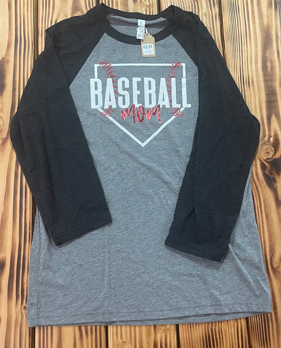 Baseball MOM Baseball Sleeve Shirt